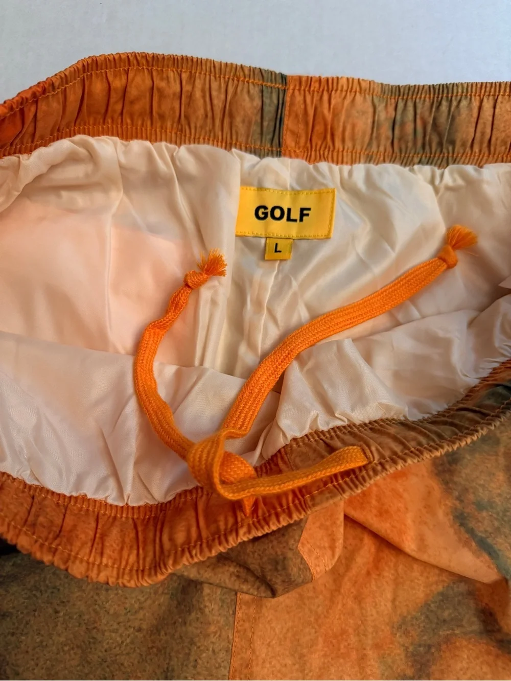 Golf Wang Winslow Shorts Size Large Drawstring Orange Green Tyler The Creator